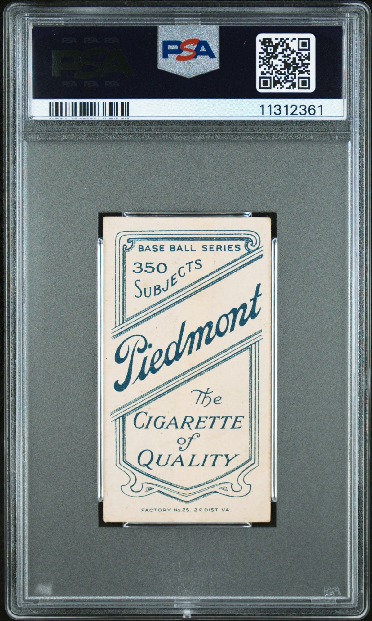 1909-11 T206 Hooks Wiltse Portrait No Cap PSA 5 EX Piedmont 350 - New York