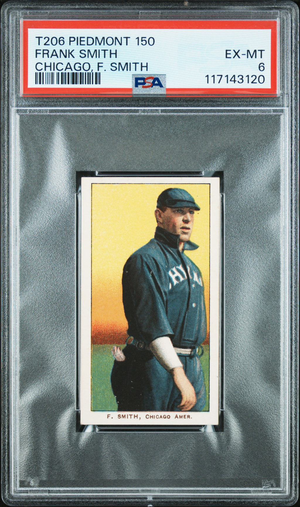 1909-11 T206 Frank Smith CHICAGO, F. SMITH, PSA 6 EX-MT Piedmont 150