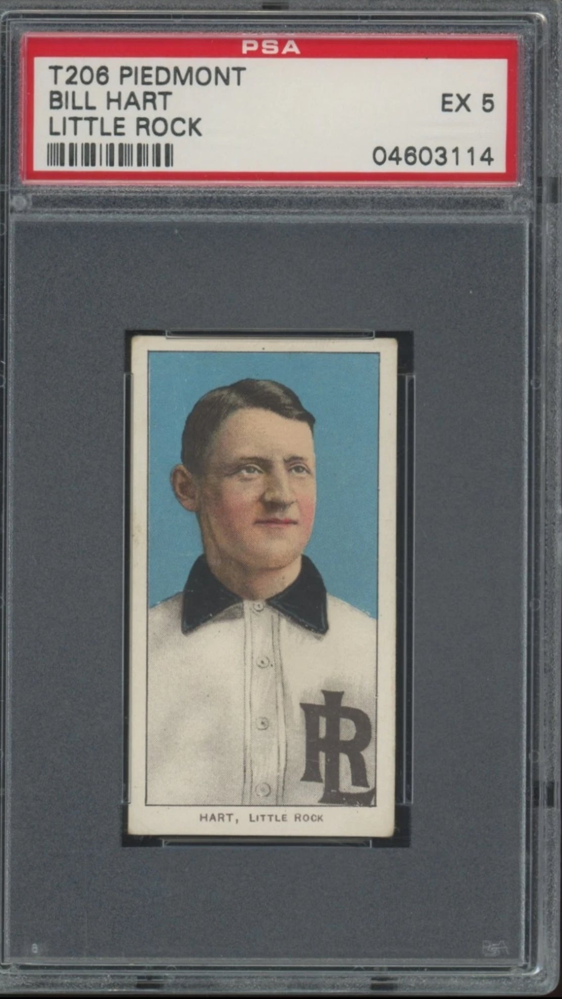 1909-11 T206 Bill Hart Little Rock PSA 5-EX Piedmont 350 Southern League