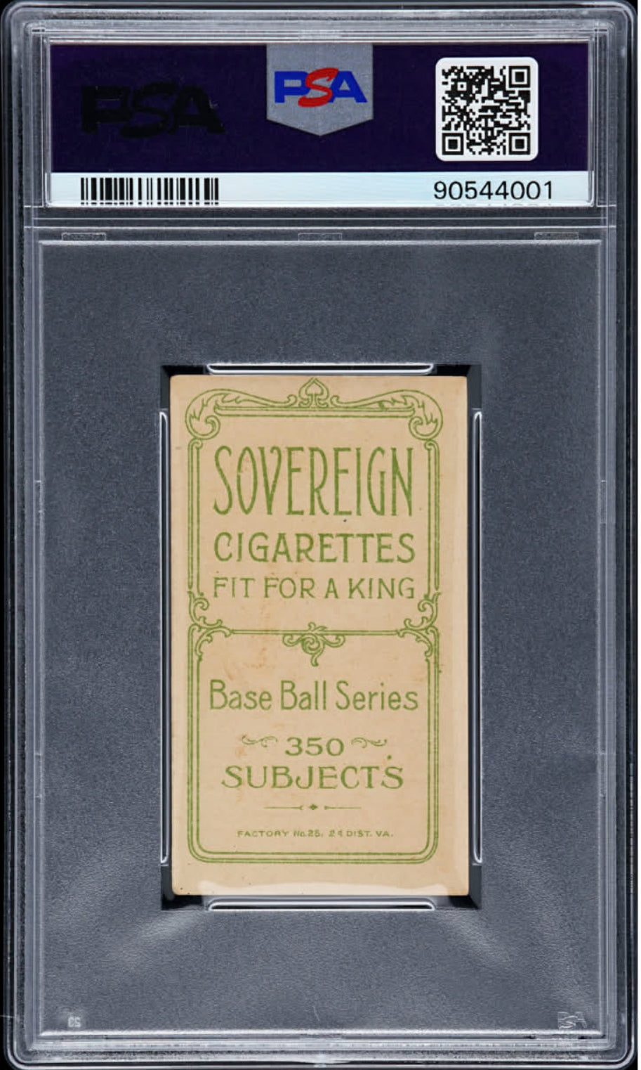 1909-11 T206 Johnny Evers HOF PSA 6 Sovereign 350