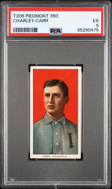 1909-11 T206 Charley Carr PSA 5 EX Piedmont 350 Indianapolis