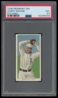 1909-11 T206 Harry Krause (Pitching) PSA 5.5 Piedmont 350