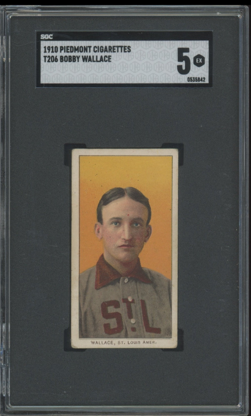 1909-11 T206 Bobby Wallace HOF SGC 5 Piedmont 350