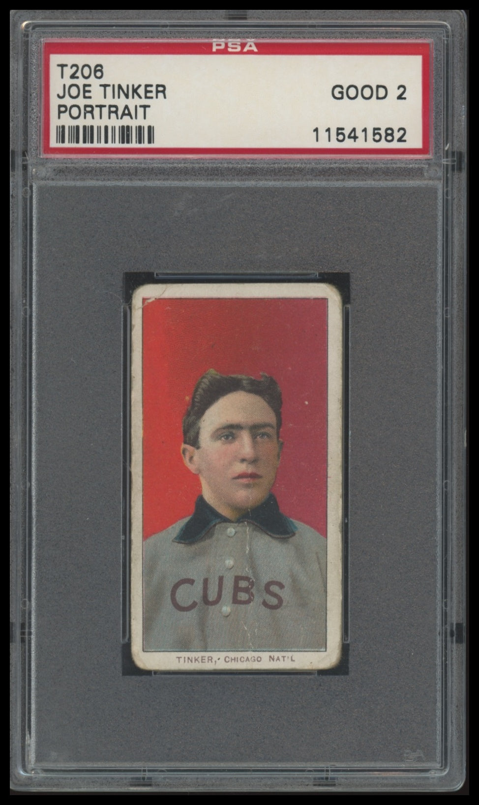 1909-11 T206 Joe Tinker HOF PSA 2 Piedmont 150