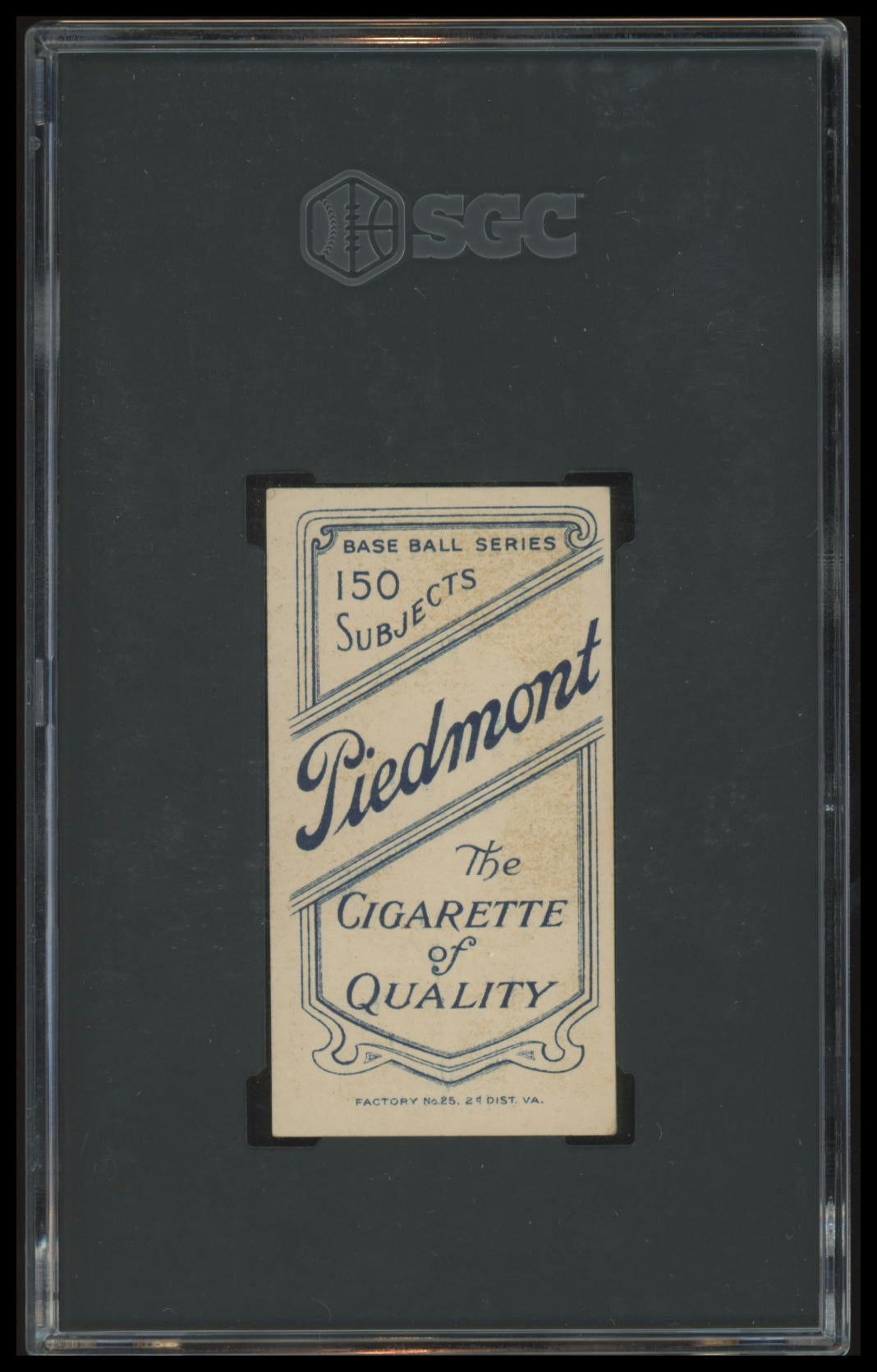 1909-11 T206 Lou Criger SGC 4.5 Piedmont 150