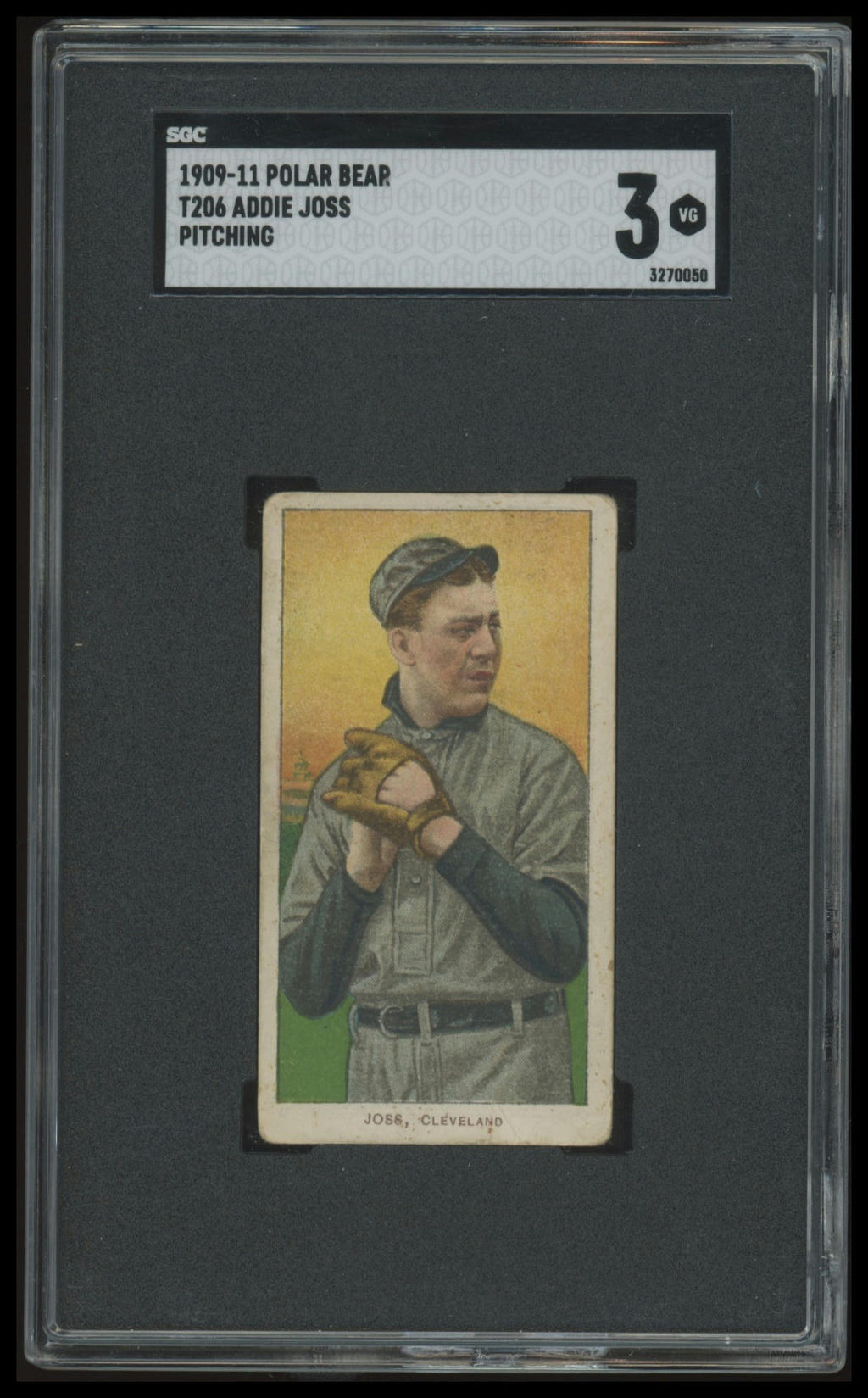 1909-11 T206 Addie Joss (Pitching) HOF SGC 3 Polar Bear