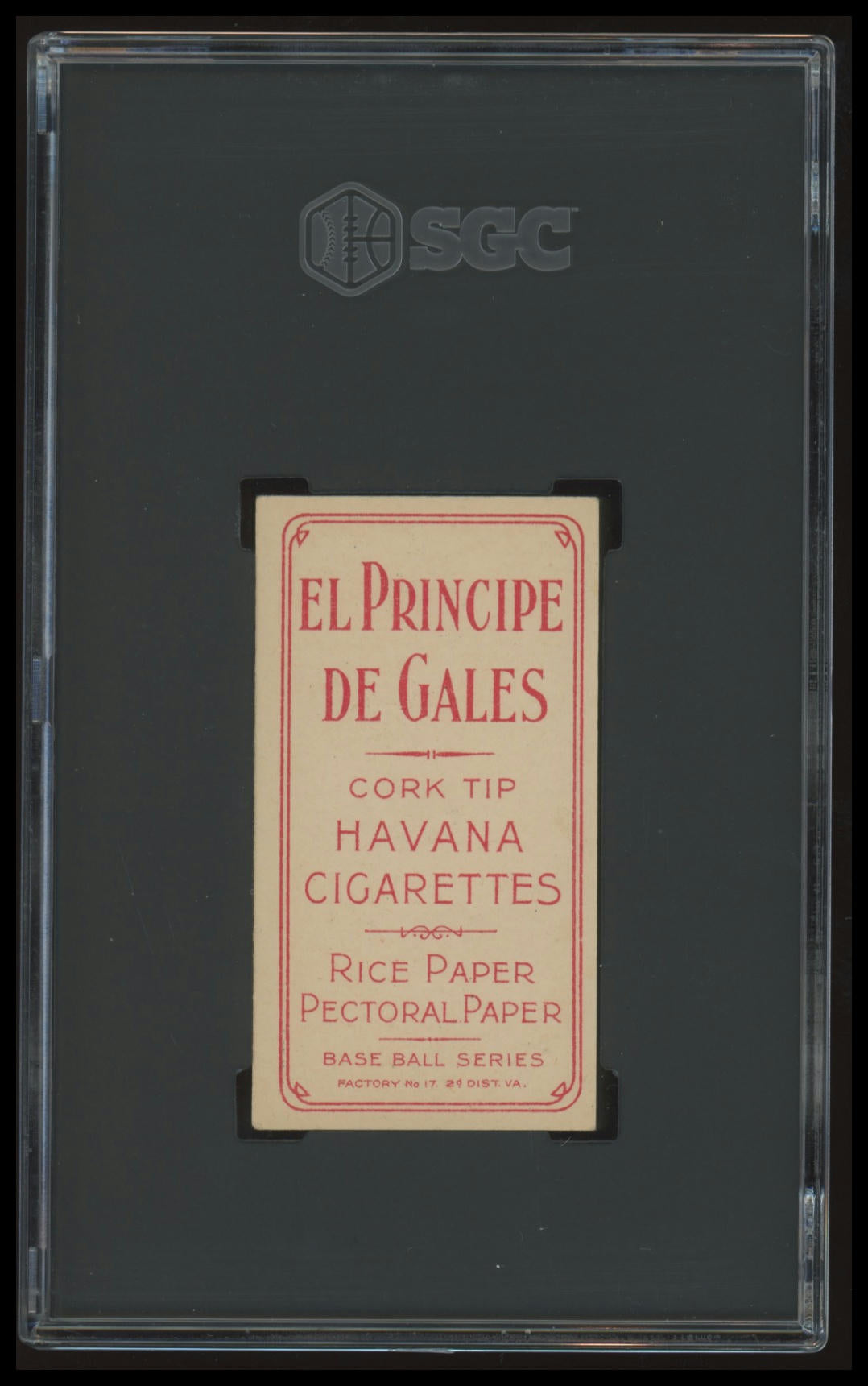 1909-11 T206 Jesse Tannehill SGC 5.5 El Principe De Gales
