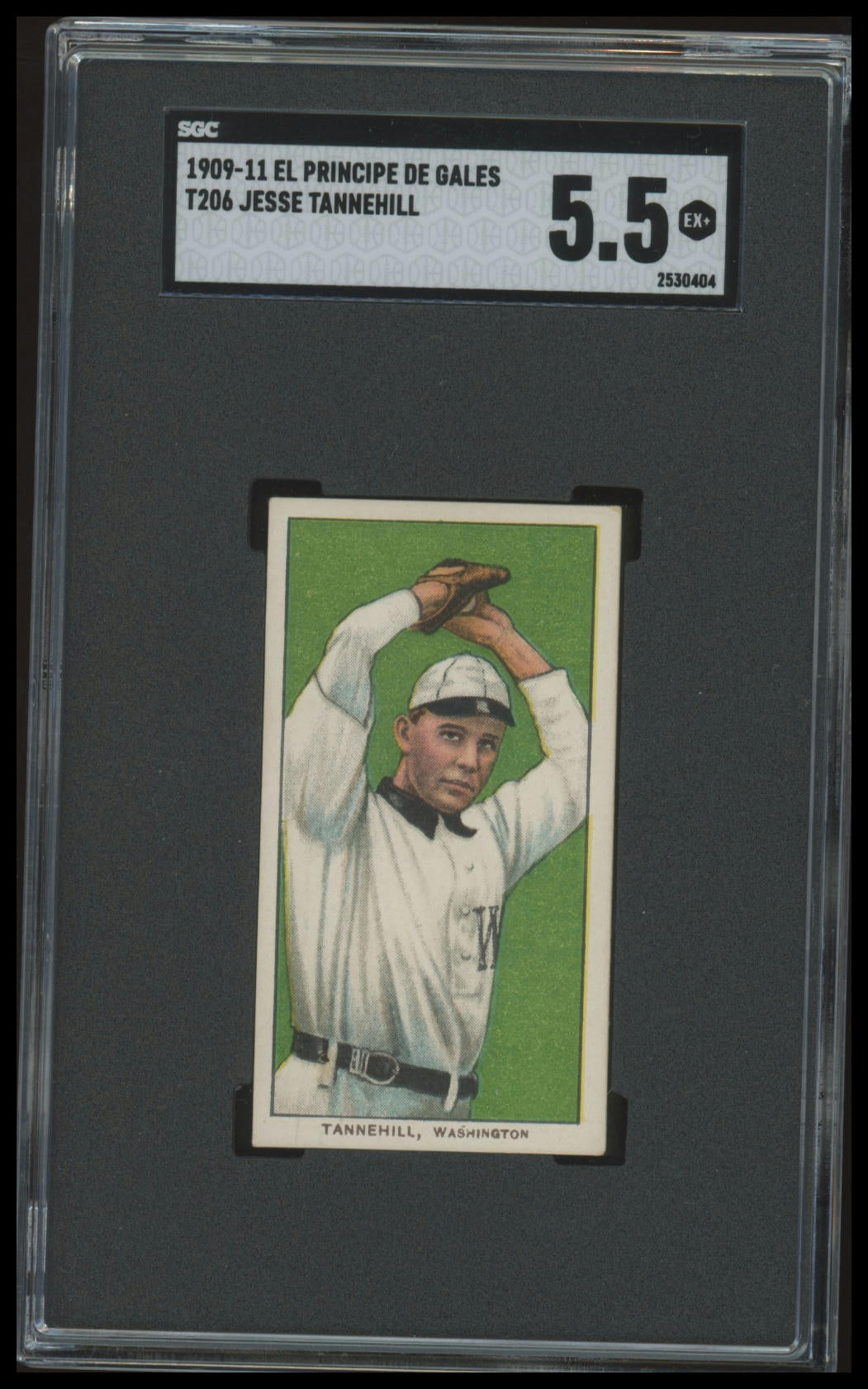 1909-11 T206 Jesse Tannehill SGC 5.5 El Principe De Gales