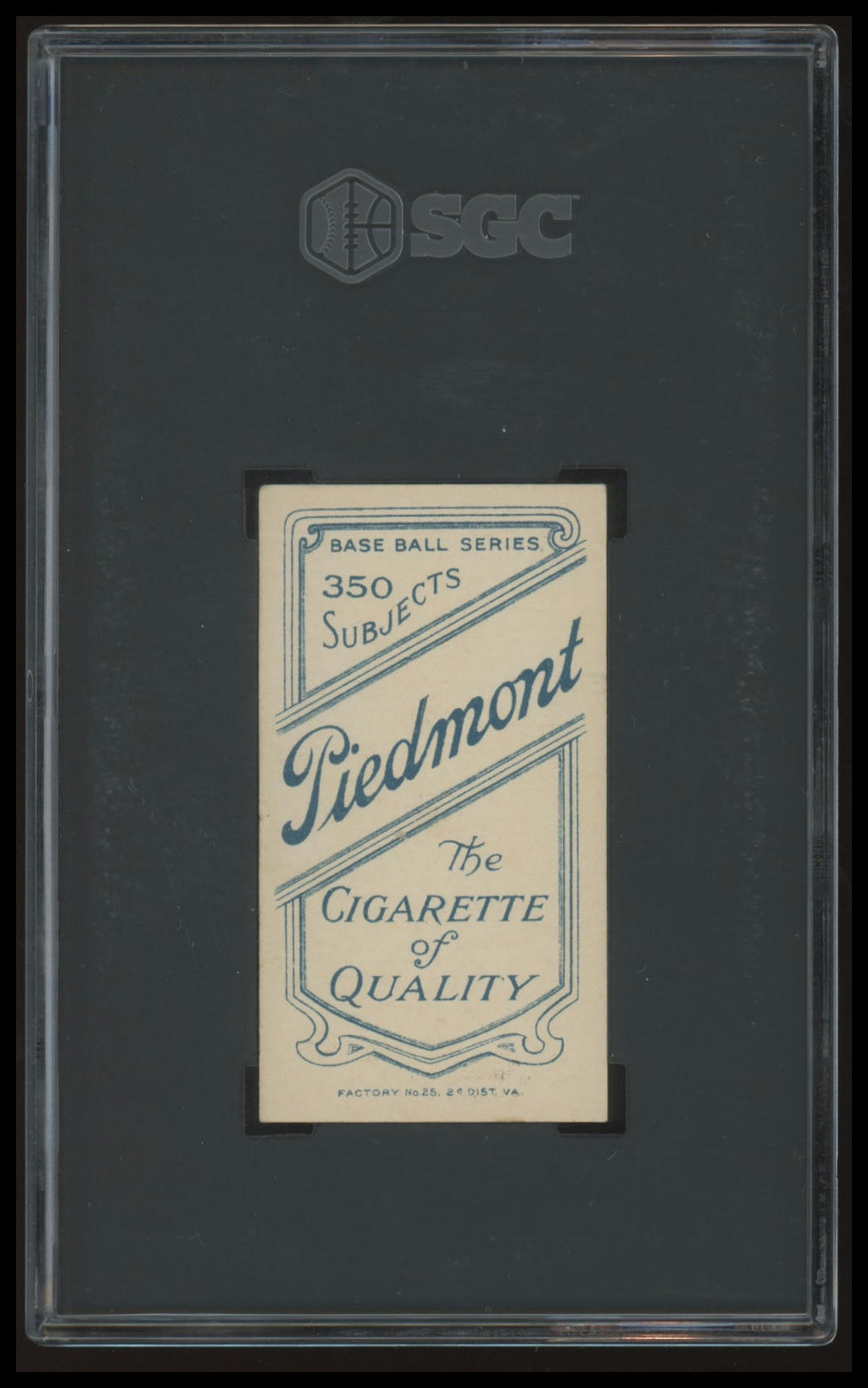 1909-11 T206 Jake Stahl (No Glove Showing) SCG 6.5 Piedmont 350