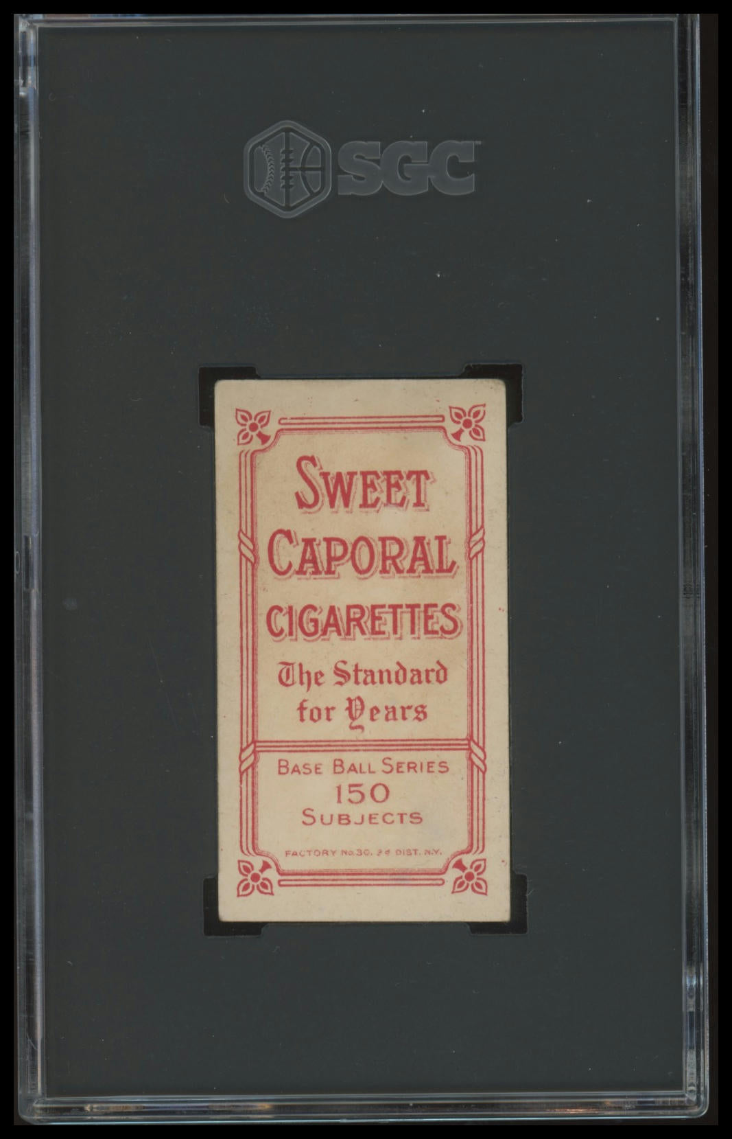 1909-11 T206 Johnny Kling SGC 3 Sweet Caporal 150/30