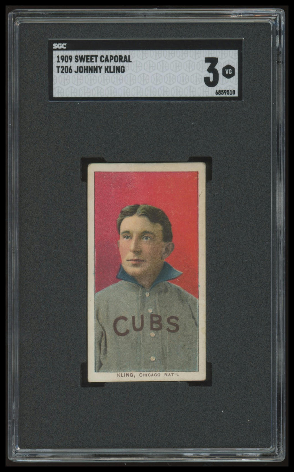 1909-11 T206 Johnny Kling SGC 3 Sweet Caporal 150/30