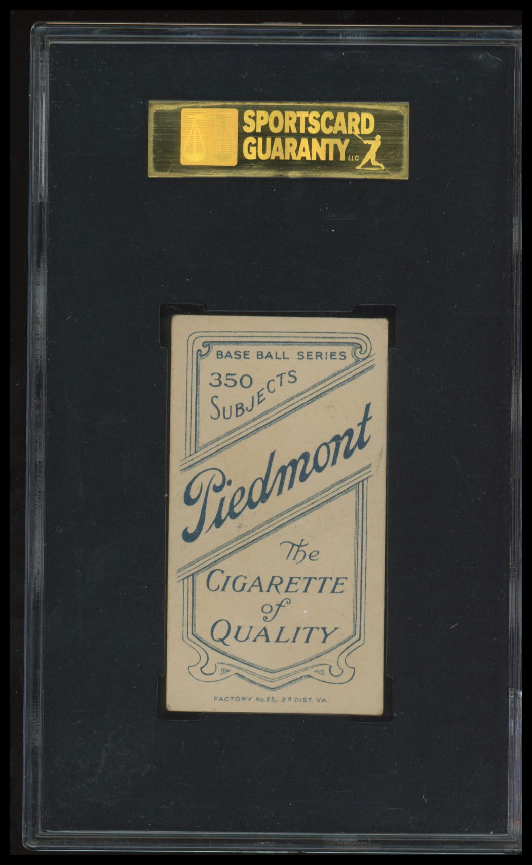 1909-11 T206 Gabby Street (Portrait) SGC 5 Piedmont 350