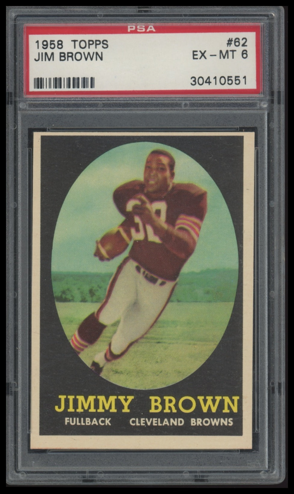 1958 topps Jim Brown Rookie PSA 6 #62