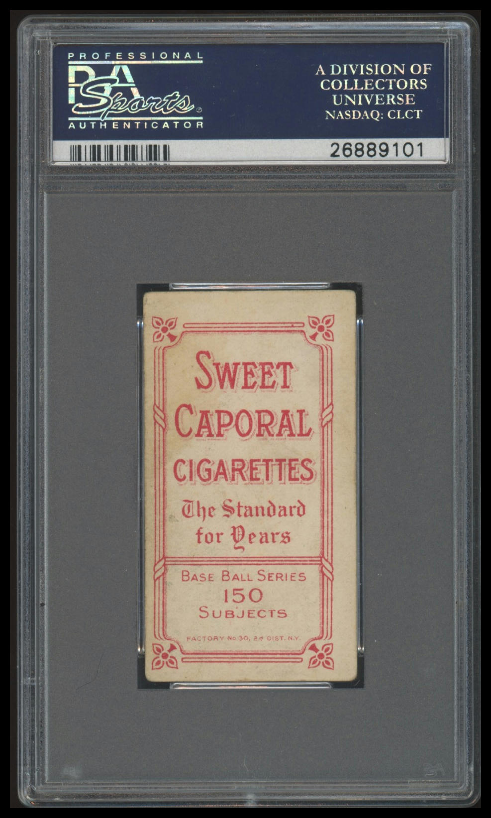 1909-11 T206 Addie Joss HOF Portrait PSA 3 Sweet Caporal 150/30