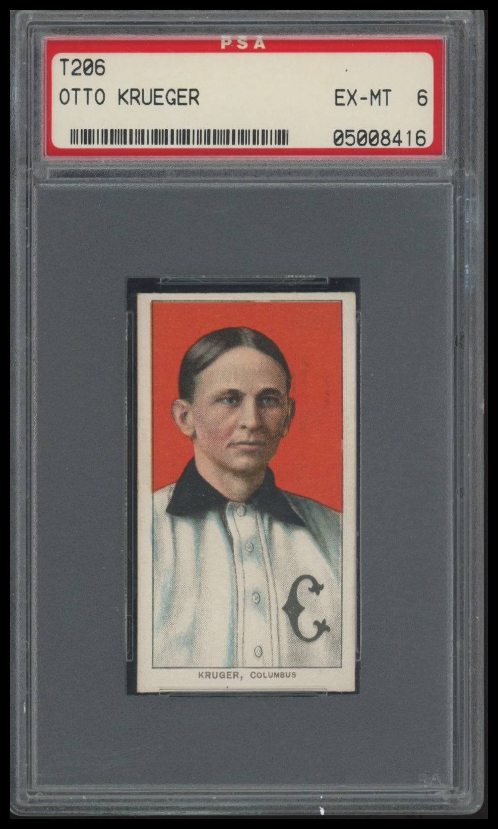1909-11 T206 Art Krueger Old Mill PSA 6