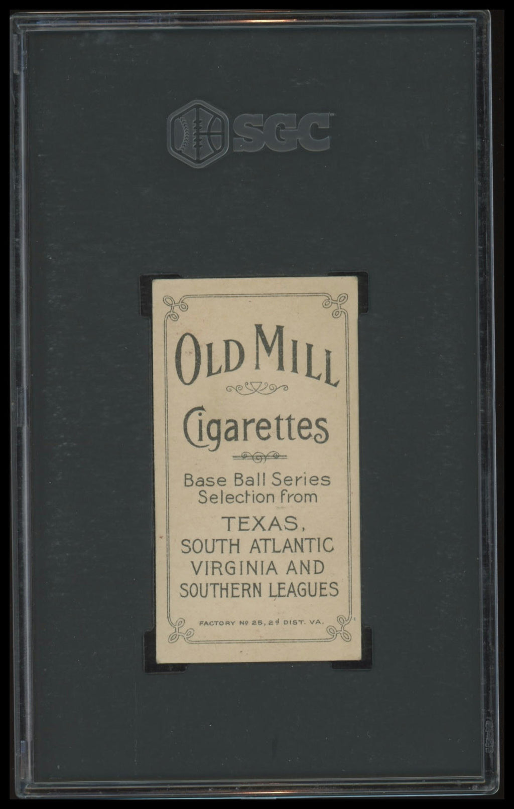 1909-11 T206 Scoops Carey Old Mill Cigarette Card SGC 5