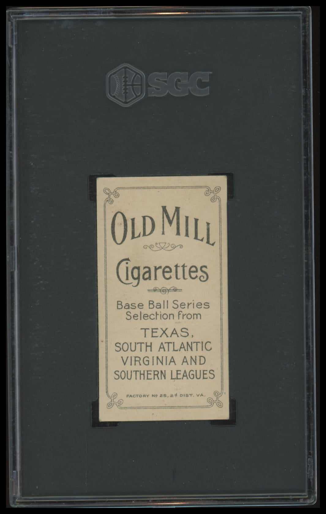 1909-11 T206 Scoops Carey Old Mill Cigarette Card SGC 5
