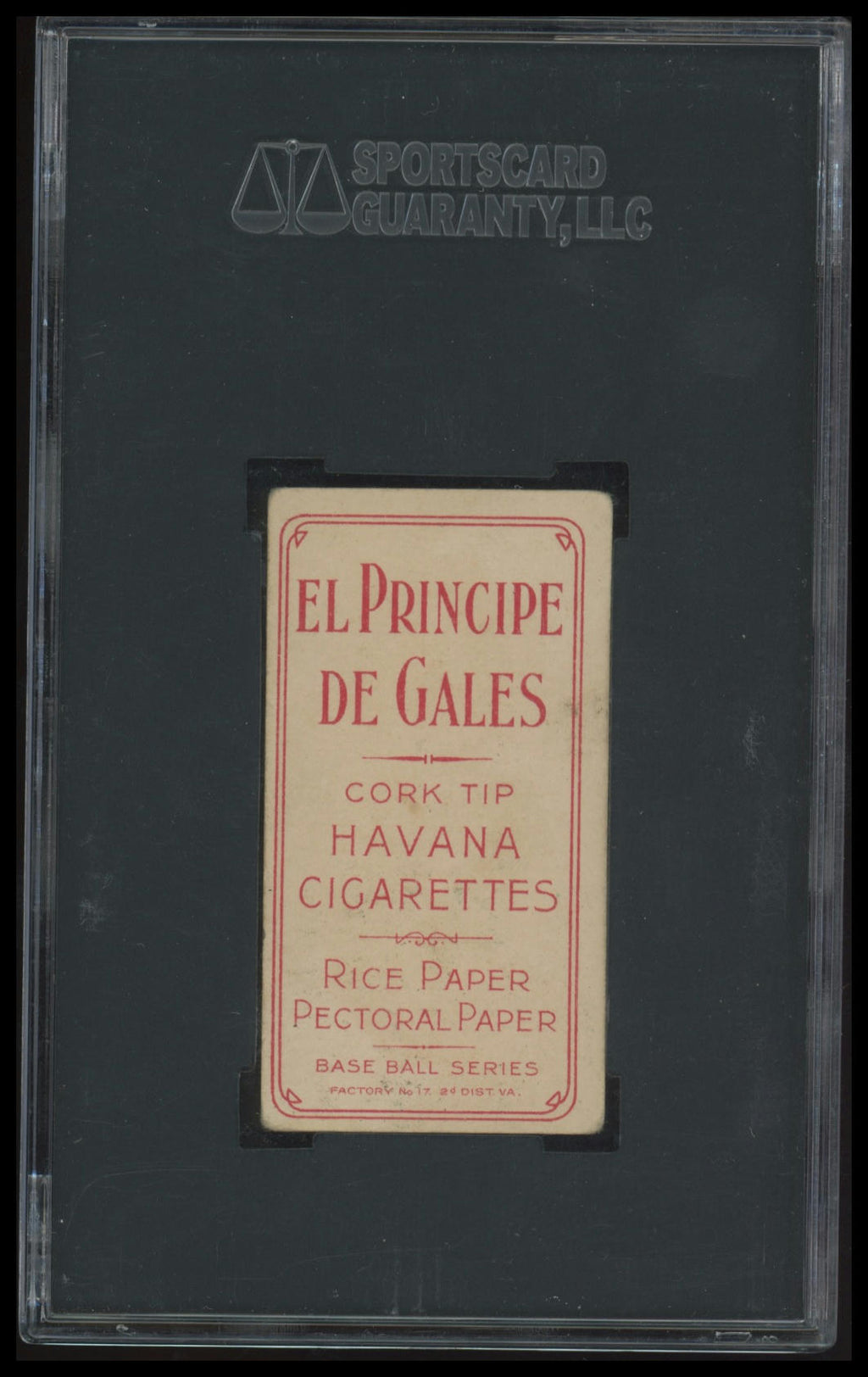 1909-1911 T206 Ed Walsh HOF El Principe De Gales SGC 4.5