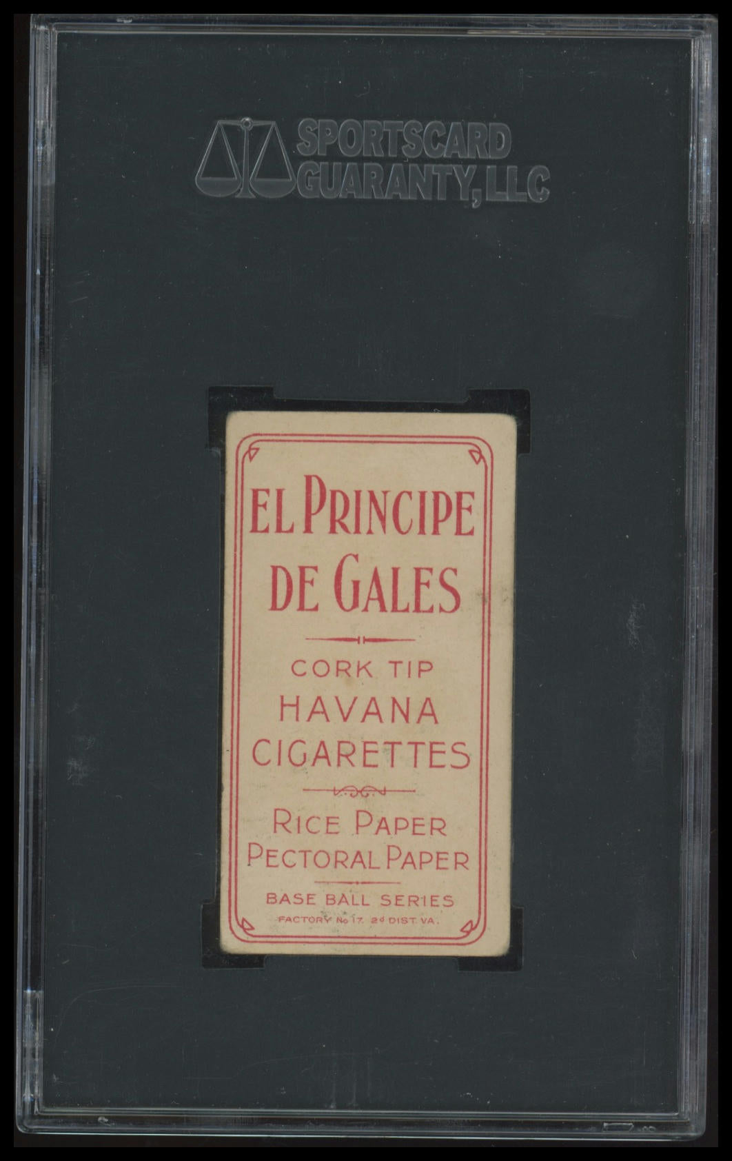 1909-1911 T206 Ed Walsh HOF El Principe De Gales SGC 4.5