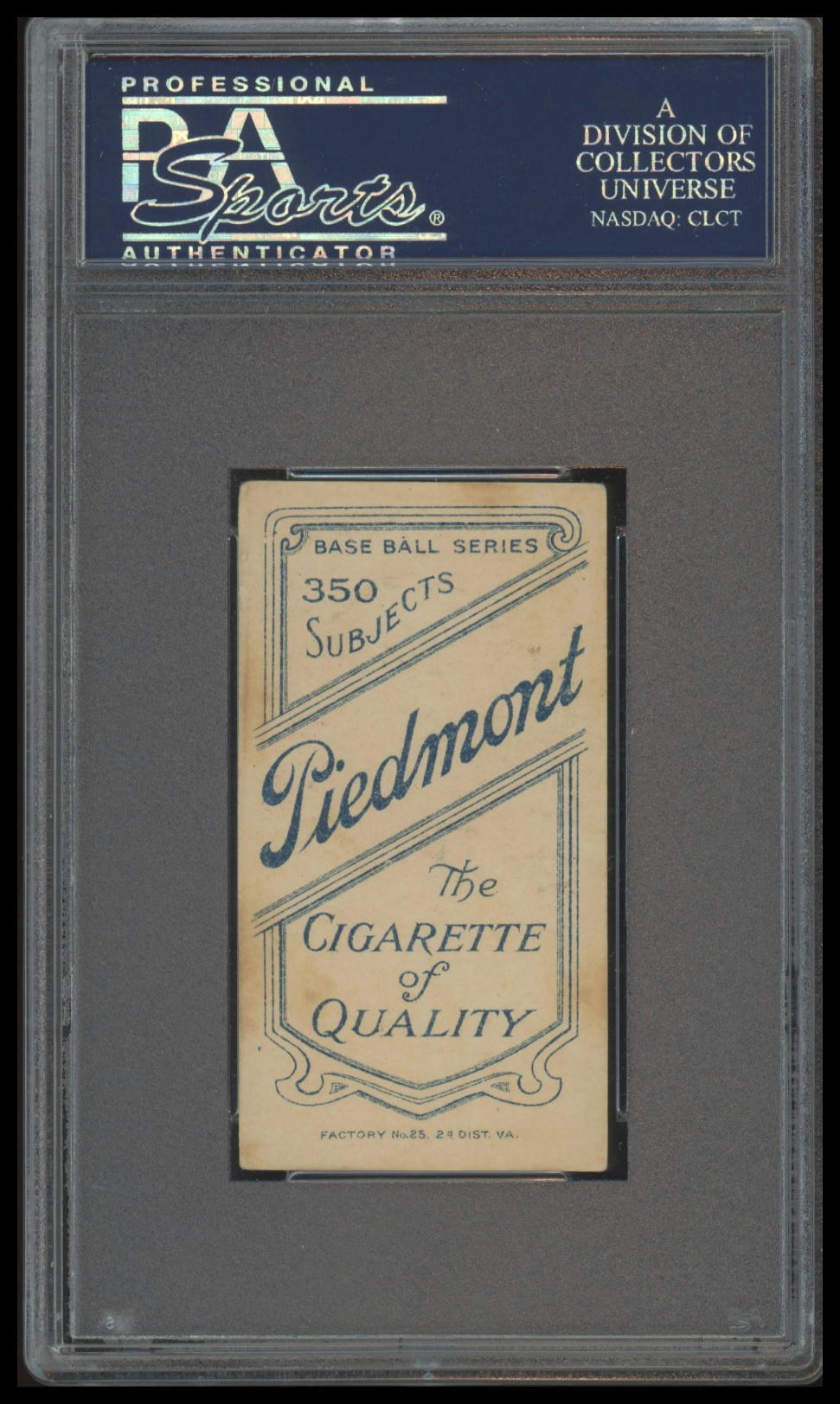 1909-11 T206 Tom Guiheen Piedmont 350 PSA 5 EX Southern Leaguer