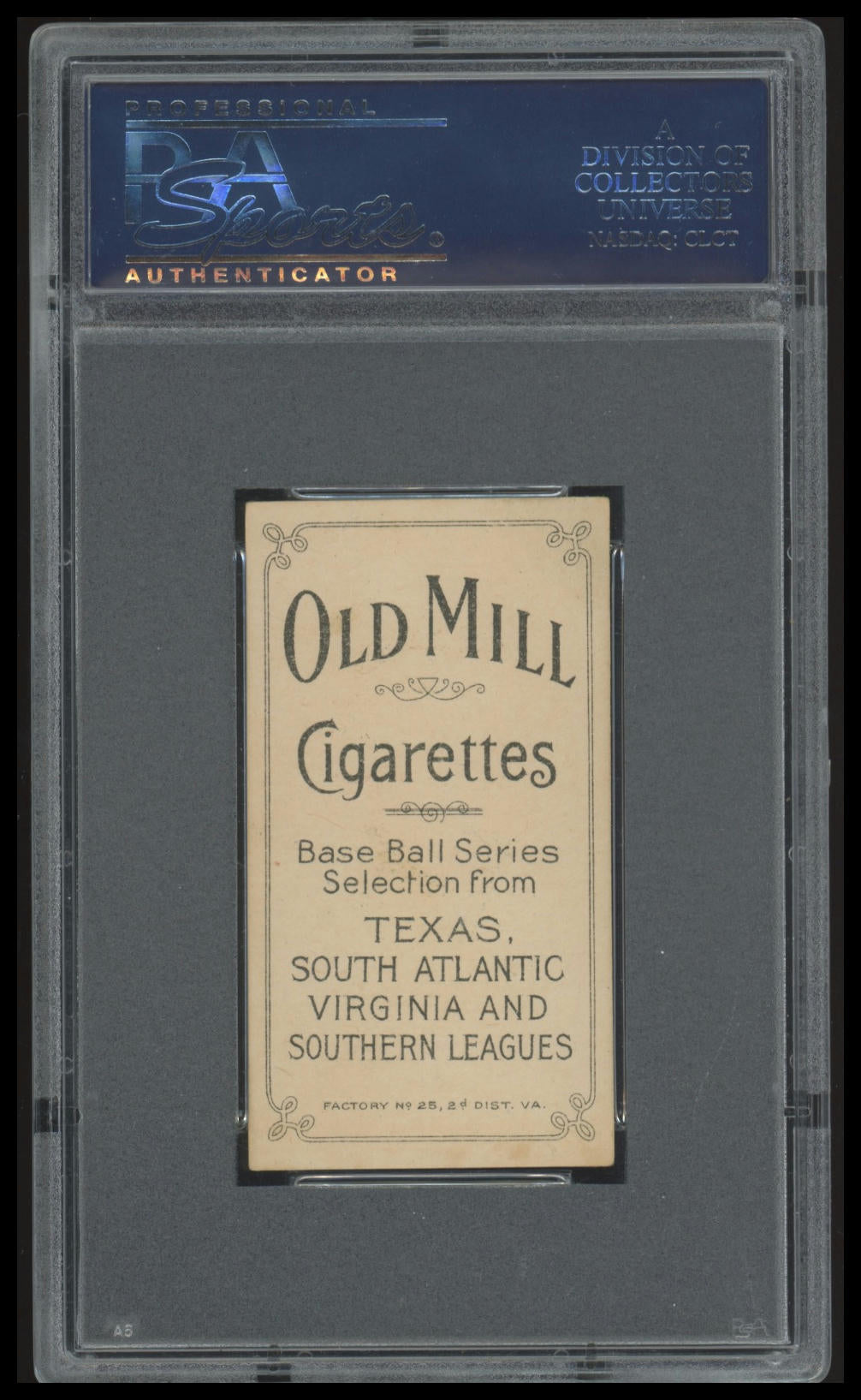 1909-11 T206 Pat McCauley Old Mill PSA 6 EX-MT