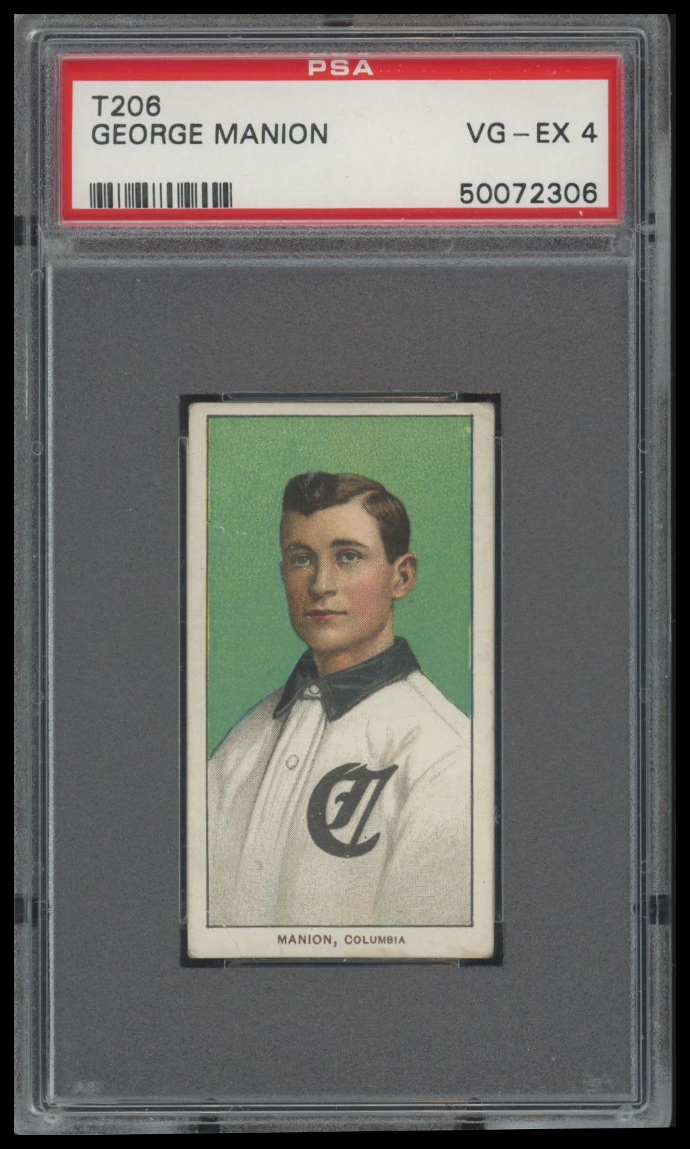 1909-11 T206 George Manion Old Mill PSA 4 Southern League