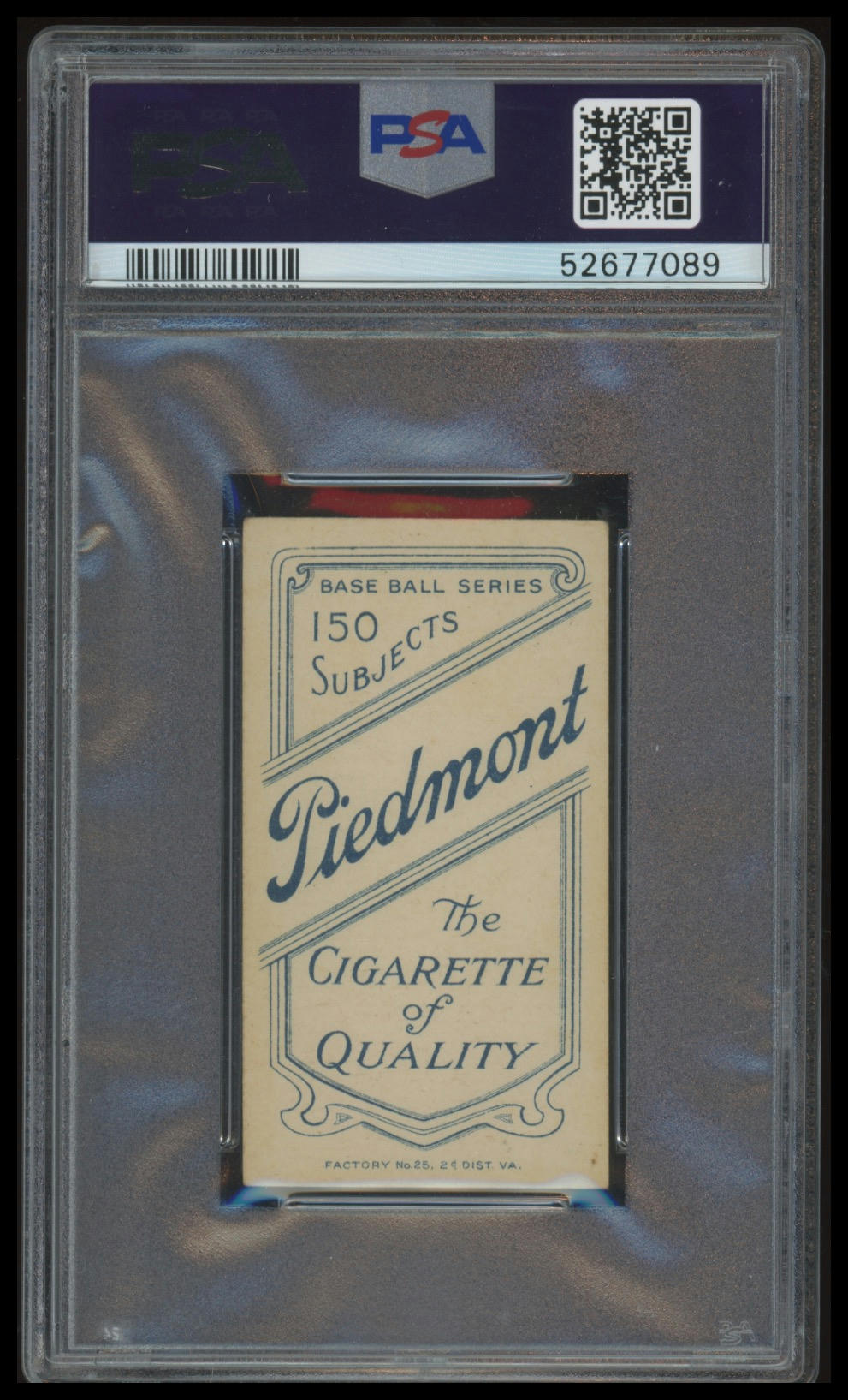 1909-11 T206 Wildfire Schulte (Front View) PSA 5 EX Piedmont 150