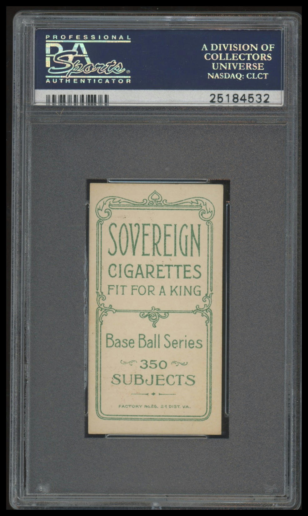 1909-11 T206 Mickey Doolan (Fielding) Sovereign 350 PSA 5.5 EX+