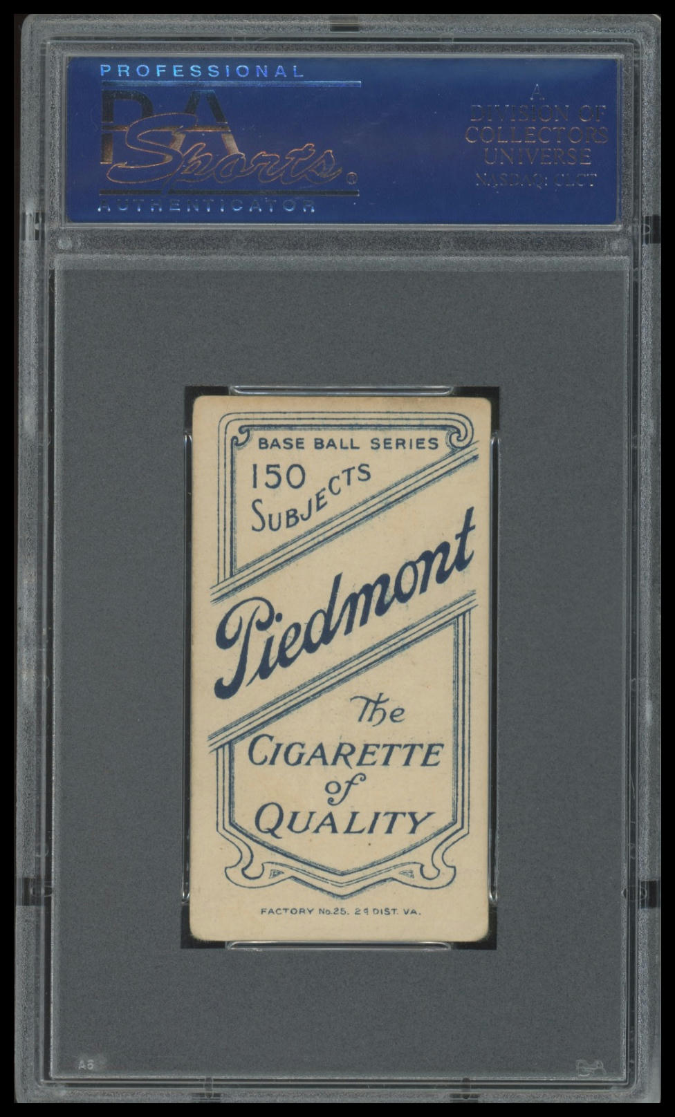 1909-11 T206 Hughie Jennings Portrait PSA 3 Piedmont 150