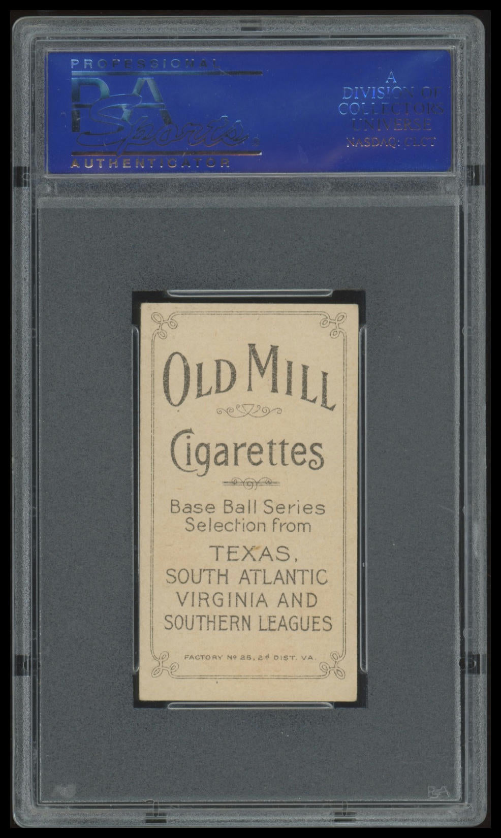 1909-11 T206 Bill Bernhard PSA 5 EX Old Mill Southern League