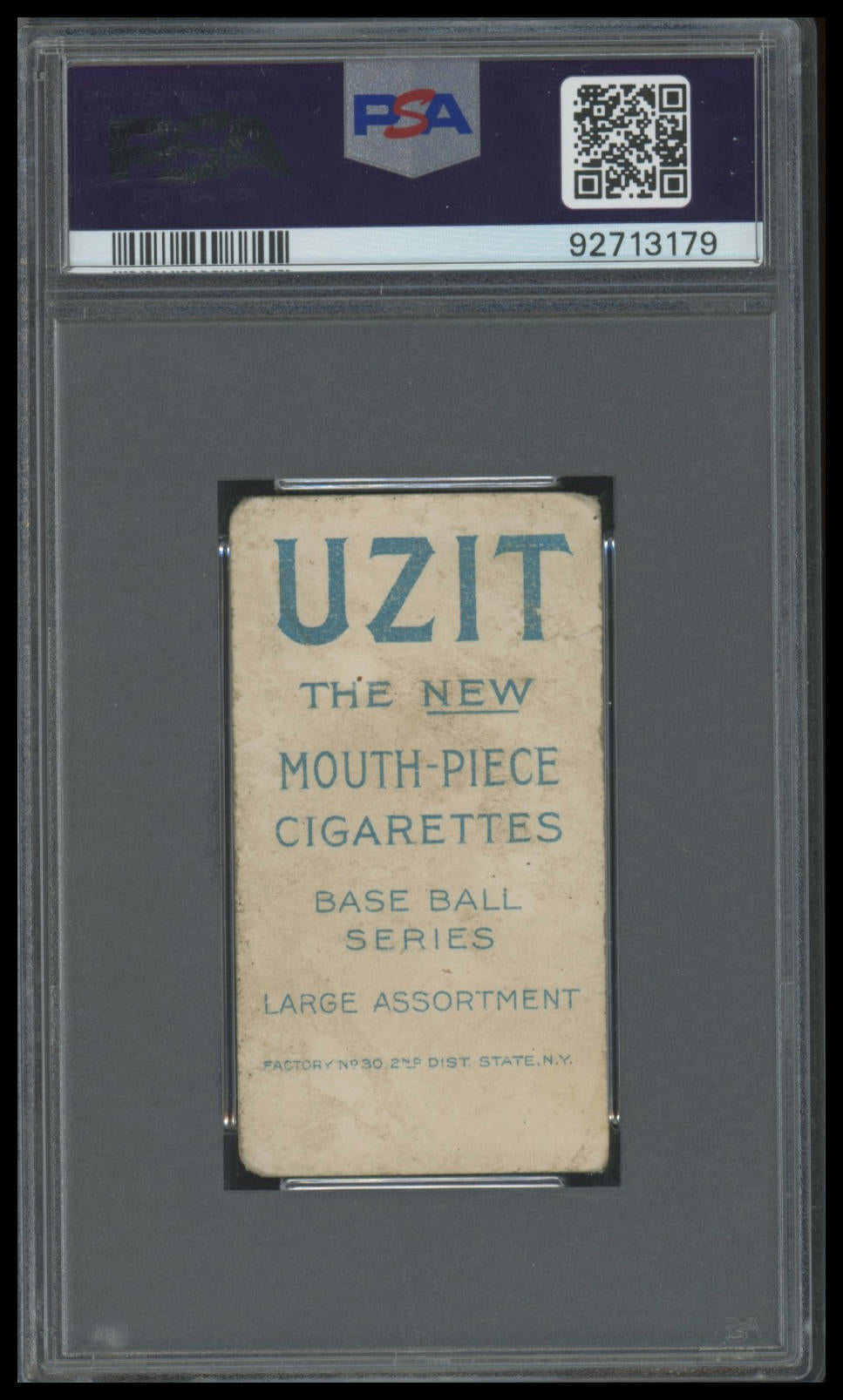 1909-11 T206 UZIT Rube Manning Pitching PSA 1