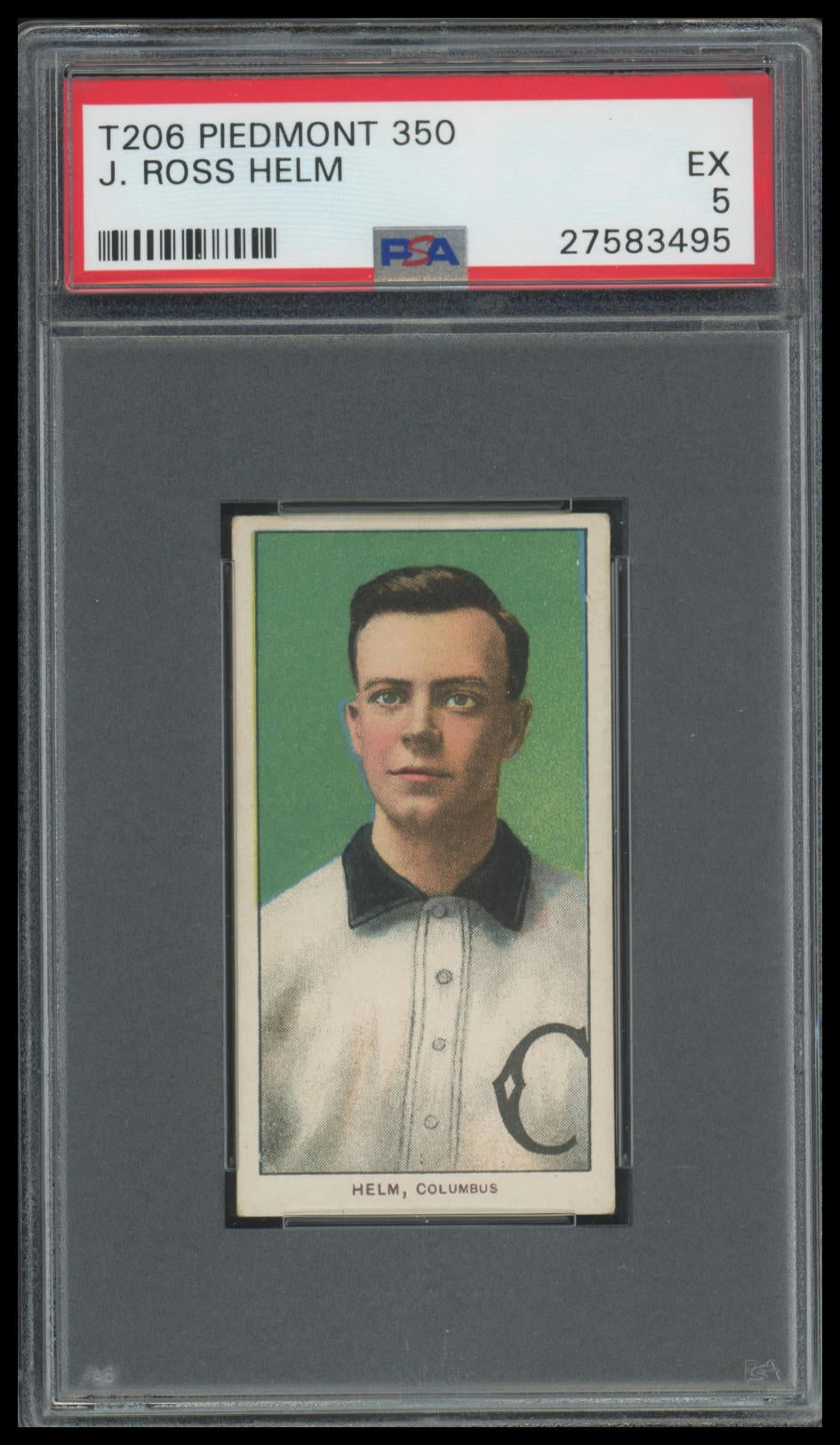 1909-11 T206 J. Ross Helm PSA 5 Piedmont 350 Southern League