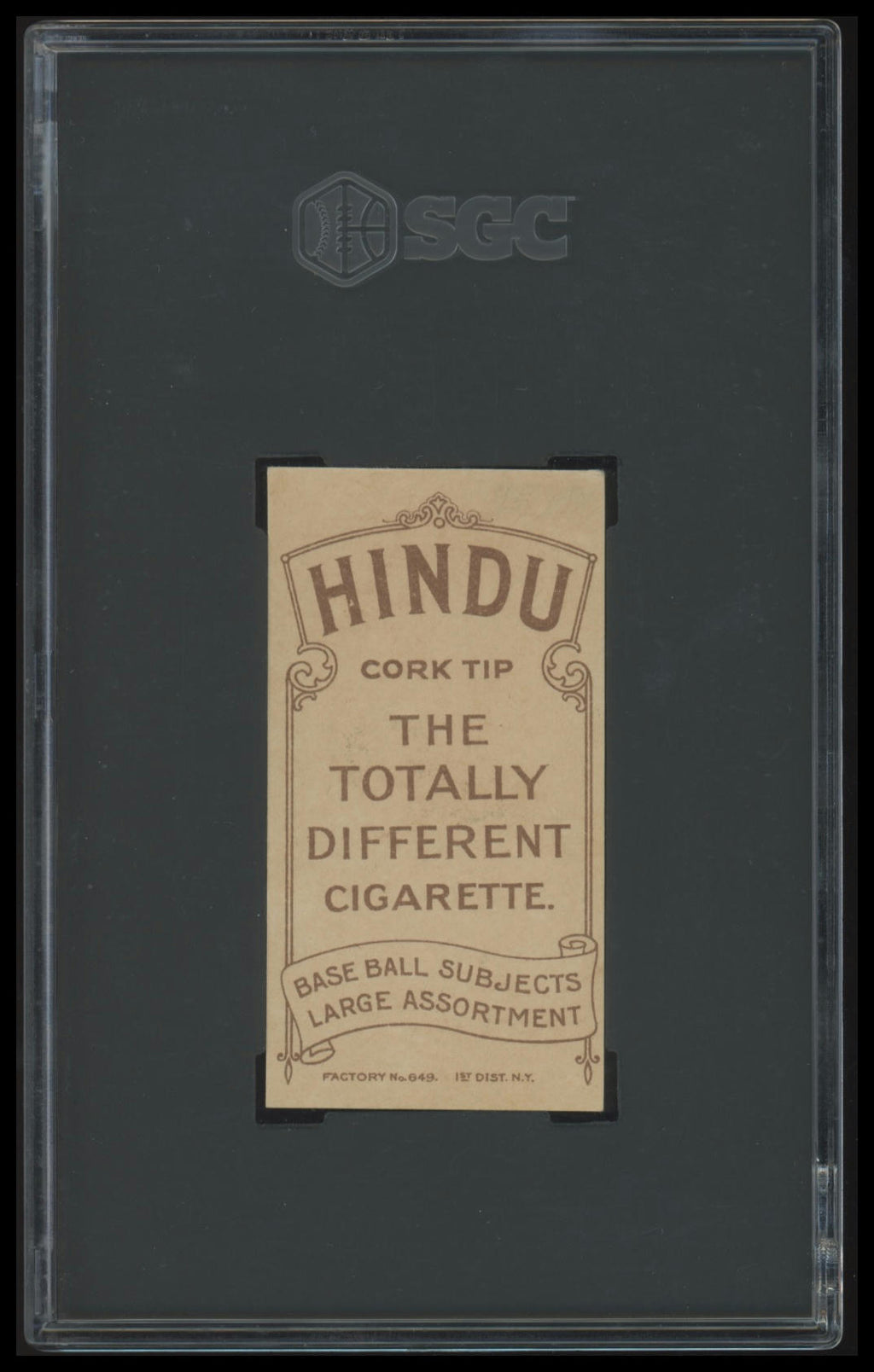 1909-11 T206 Ray Ryan HINDU SGC 5 Southern League