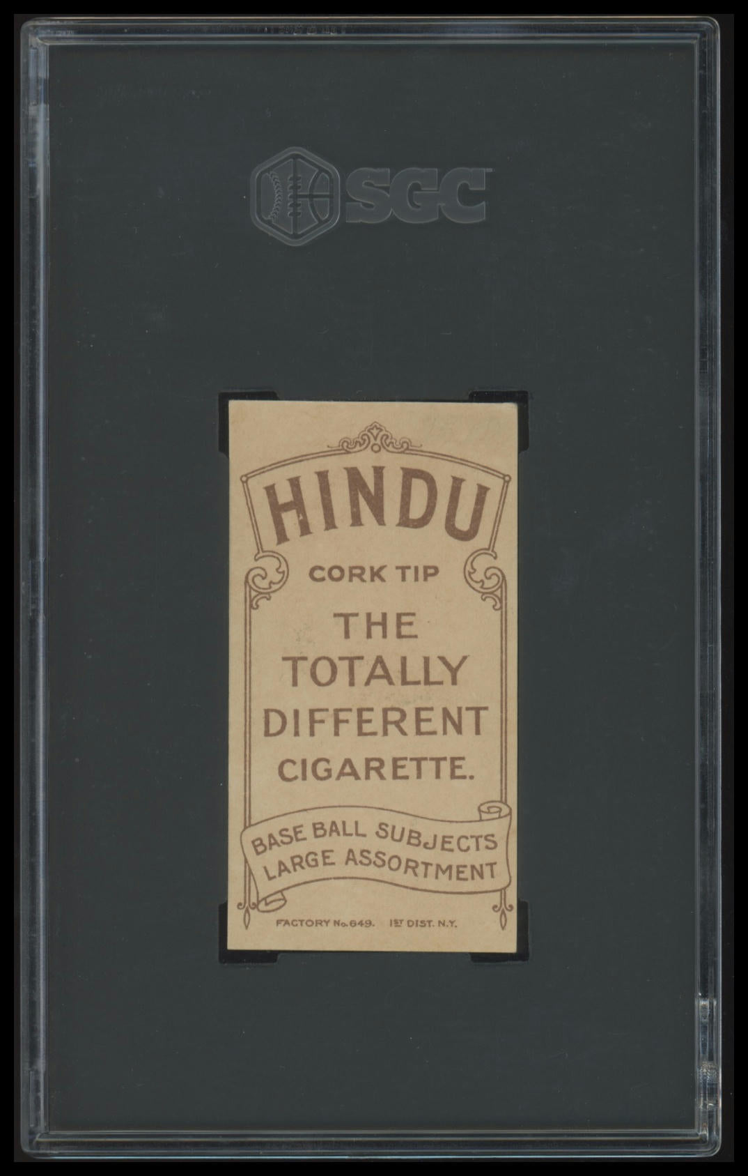 1909-11 T206 Ray Ryan HINDU SGC 5 Southern League