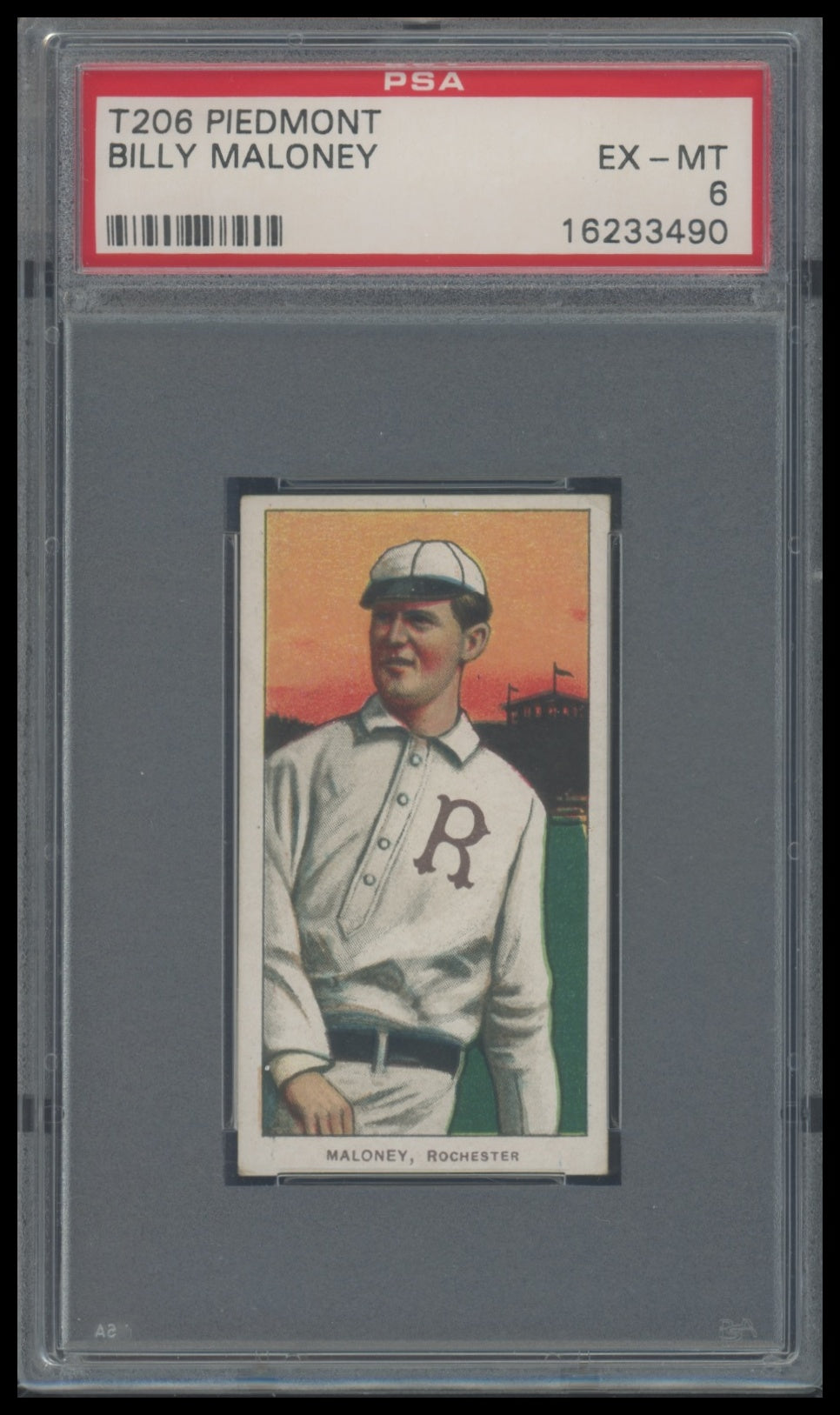 1909-11 T206 Billy Maloney PSA 6 EX-MT Piedmont 350/25