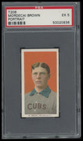 1909-11 T206 Mordecai Brown Portrait PSA 5 Sweet Caporal 350/25