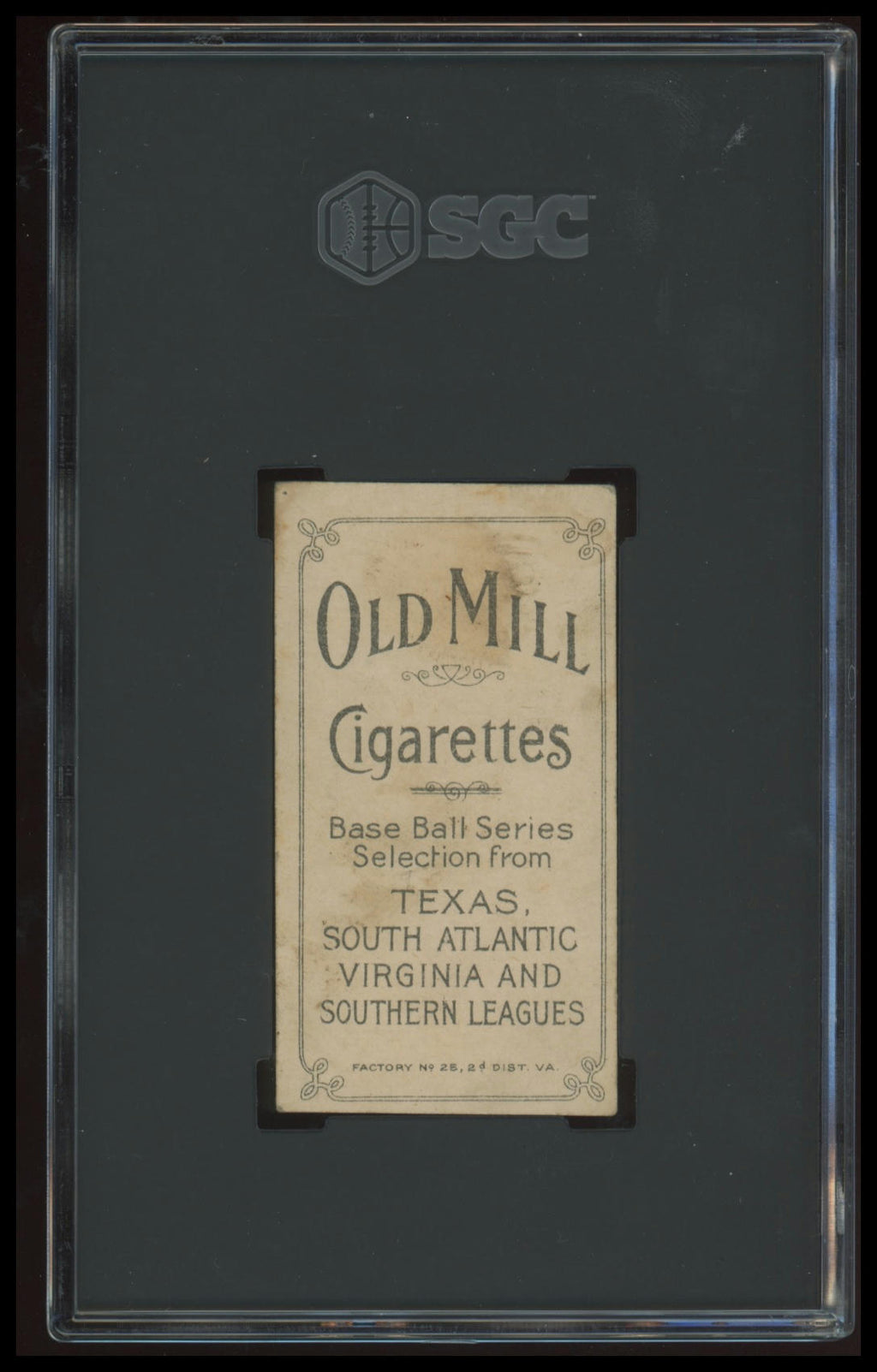 1909-11 T206 Roy Ellam Old Mill SGC 4.5 Southern League