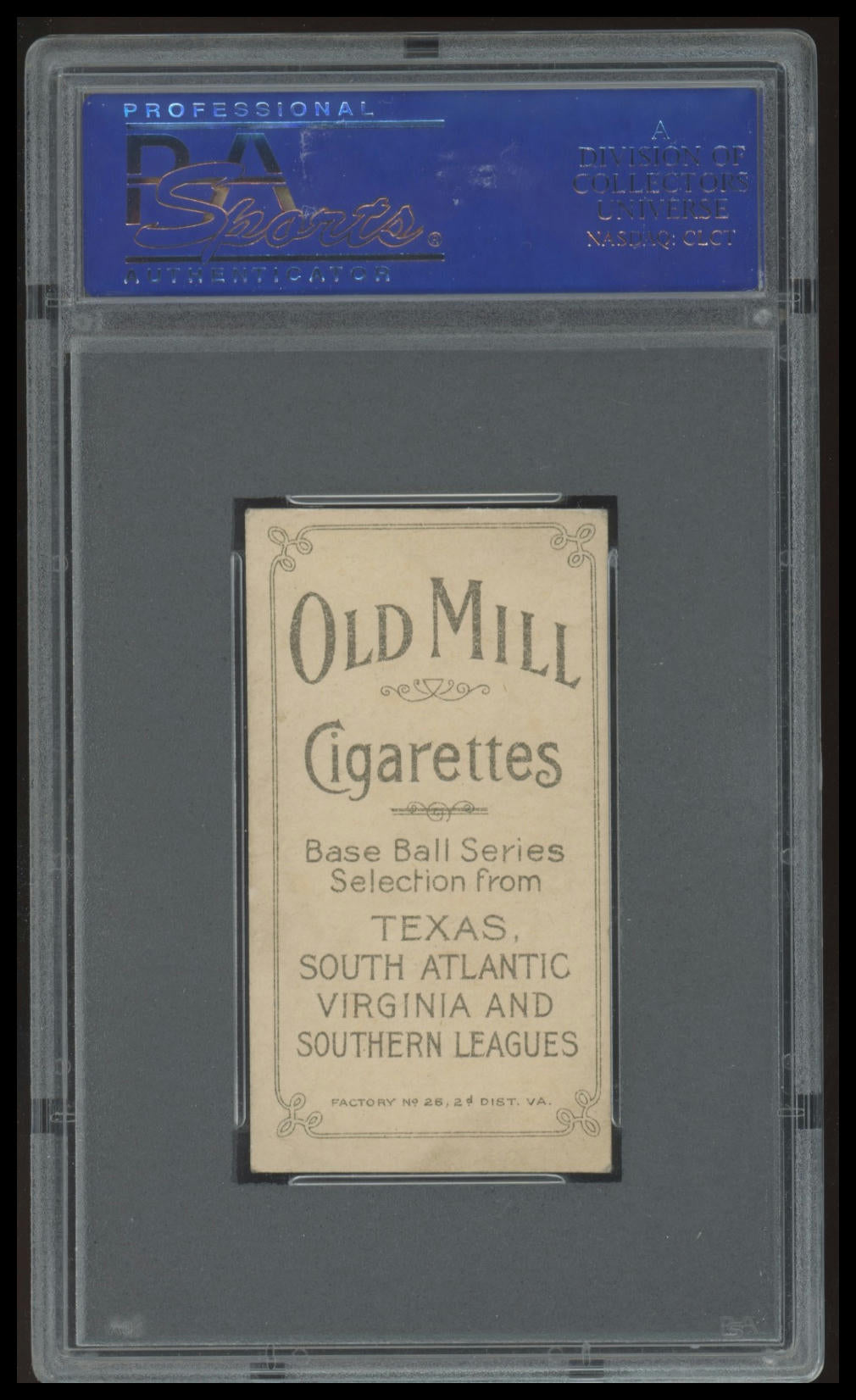 1909-11 T206 Old Mill CARELTON MOLESWORTH PSA 5 Southern League