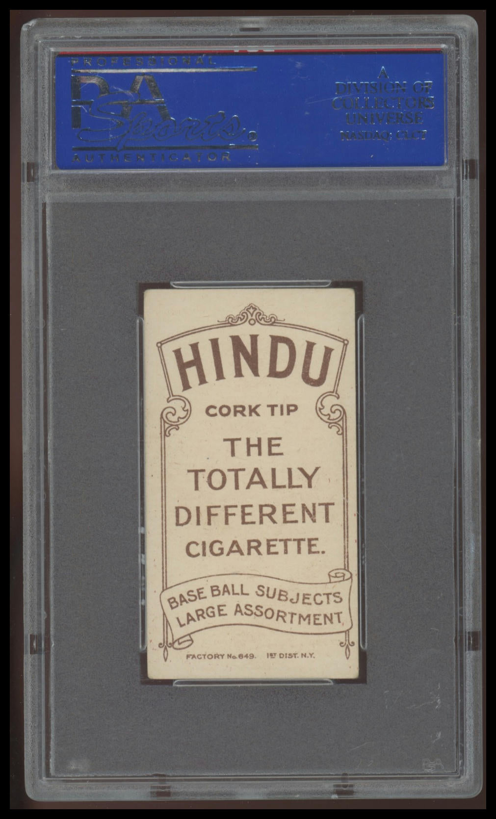 1909-11 T206 Brown Hindu Frank Isbell PSA 4 VG-EX