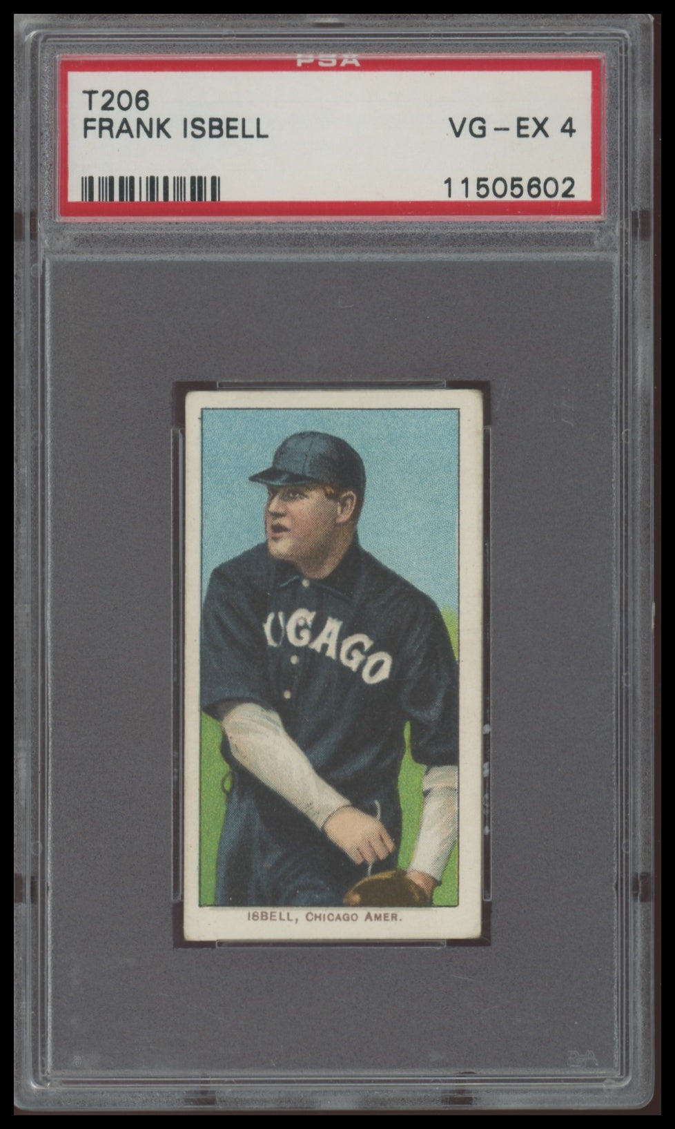 1909-11 T206 Brown Hindu Frank Isbell PSA 4 VG-EX