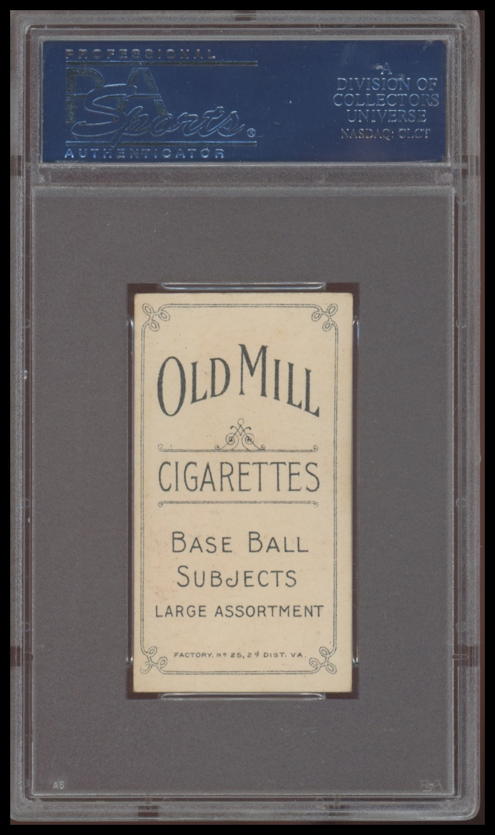 1909-11 T206 Old Mill Mordecai Brown PSA 6 EX MT HOF Chicago on Shirt (NONE HIGHER)