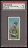 1909-11 T206 Johnny Evers Bat Cubs HOF RARER VARIATION PSA 3 VG Piedmont 150