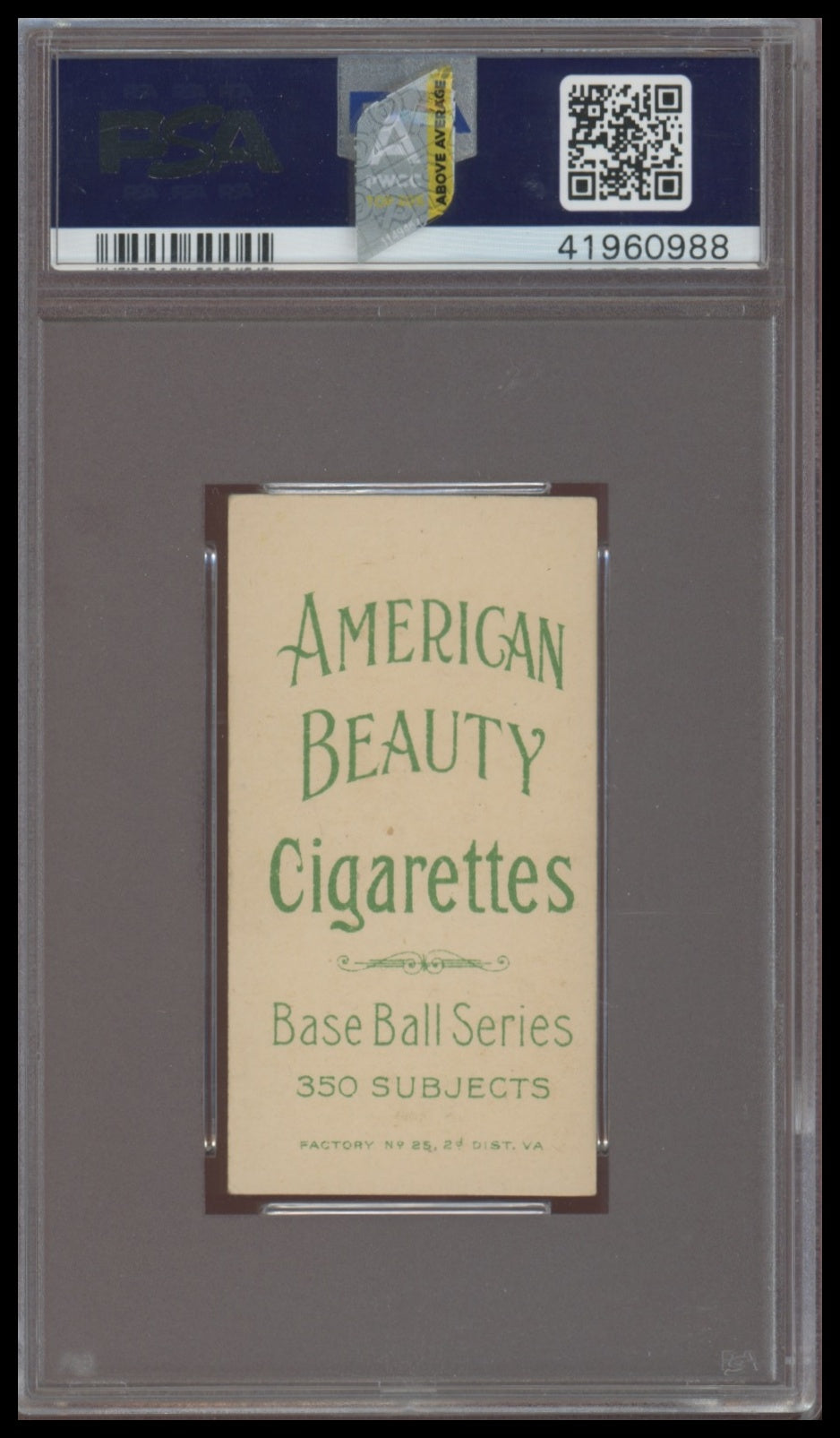 1909-11 T206 Joe Lake American Beauty no Frame PSA 5.5 EX+ POP 1, NONE HIGHER