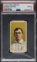 1909-11 T206 Sherry Magee Brown Hindu Portrait PSA 2 - Phil. Phillies